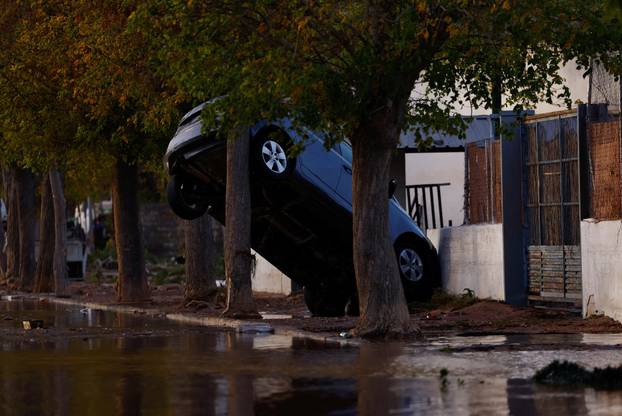 Aftermath of floods in Utiel