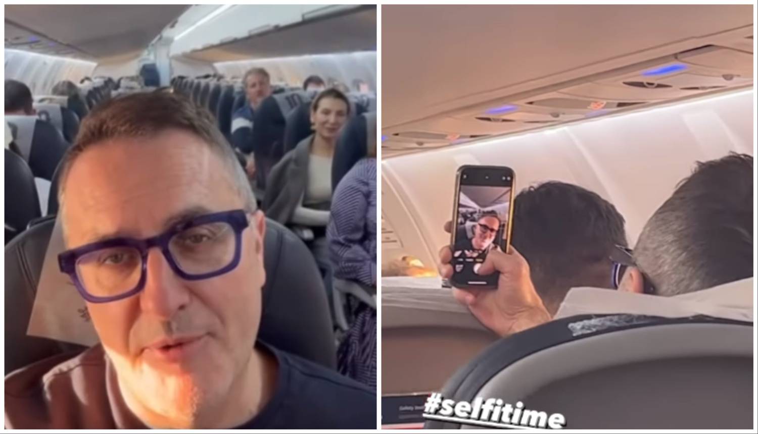 Tarik Filipović fotka se u avionu, Daria Lorenci Flatz sjedila iza njega: 'Ma dobar je selfie ajde'
