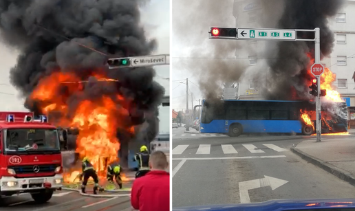 ZET-ov bus u plamenu: 'Svi su putnici uspjeli istrčati van...'