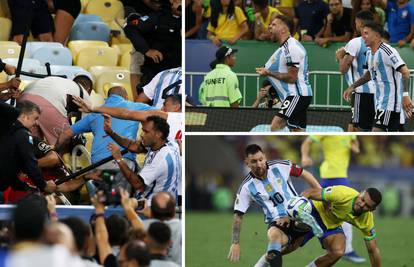 Vrući derbi kasnio zbog žestoke tučnjave! Argentina u ludoj utakmici srušila Brazilce...