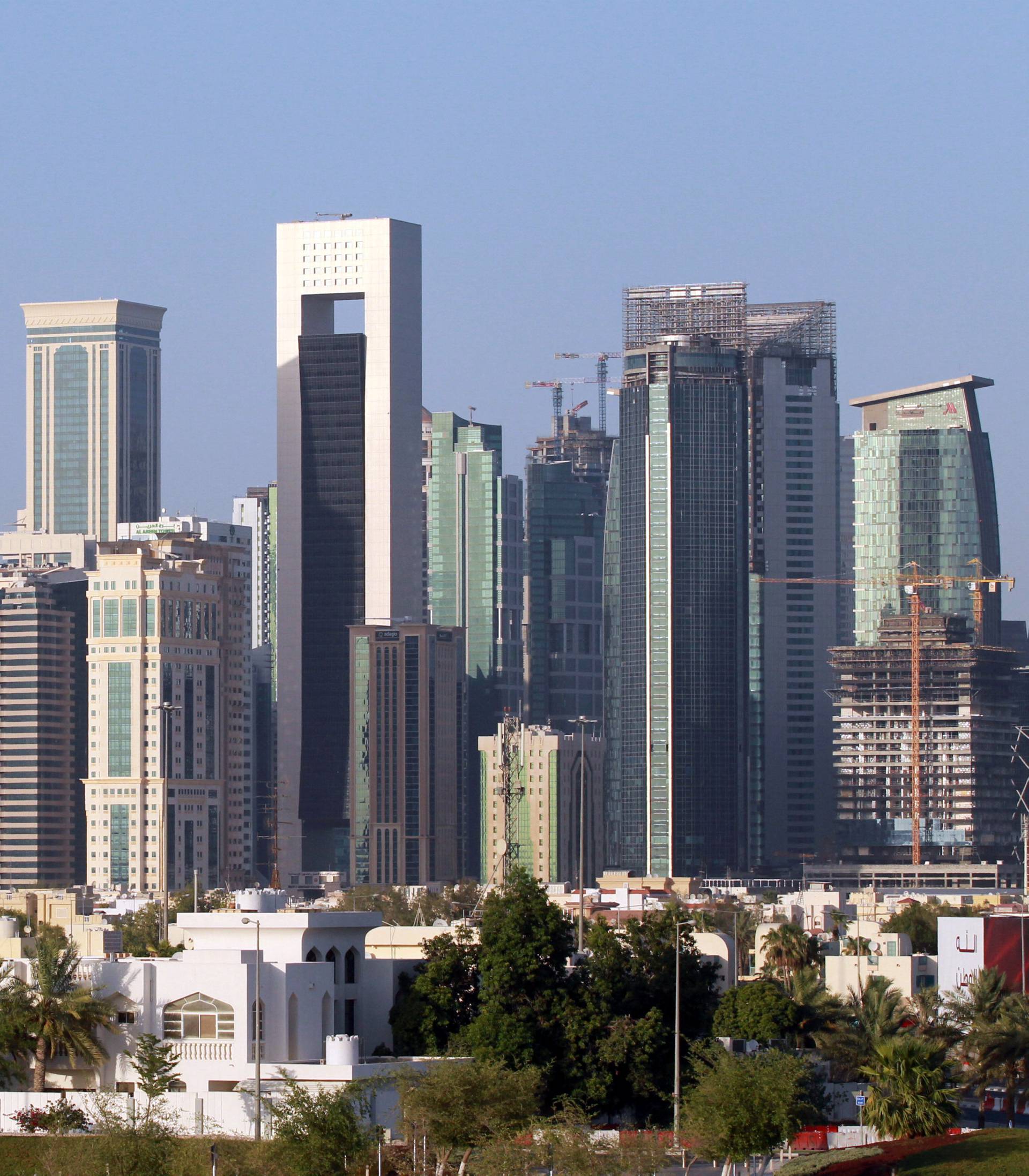 View shows buildings in Doha