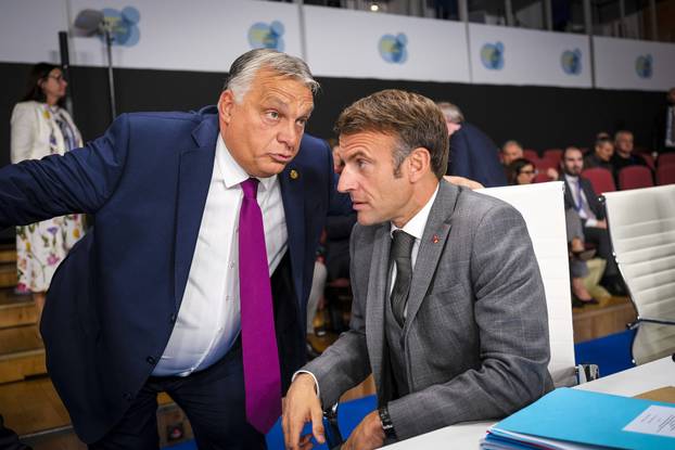 - Informal European Summit in Granada (Spain). - 05/10/2023 - Spain / Andalusia / Granada - Viktor Orban (L) and Emmanue