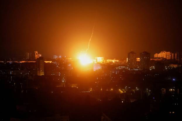Russian missile strike in Kyiv