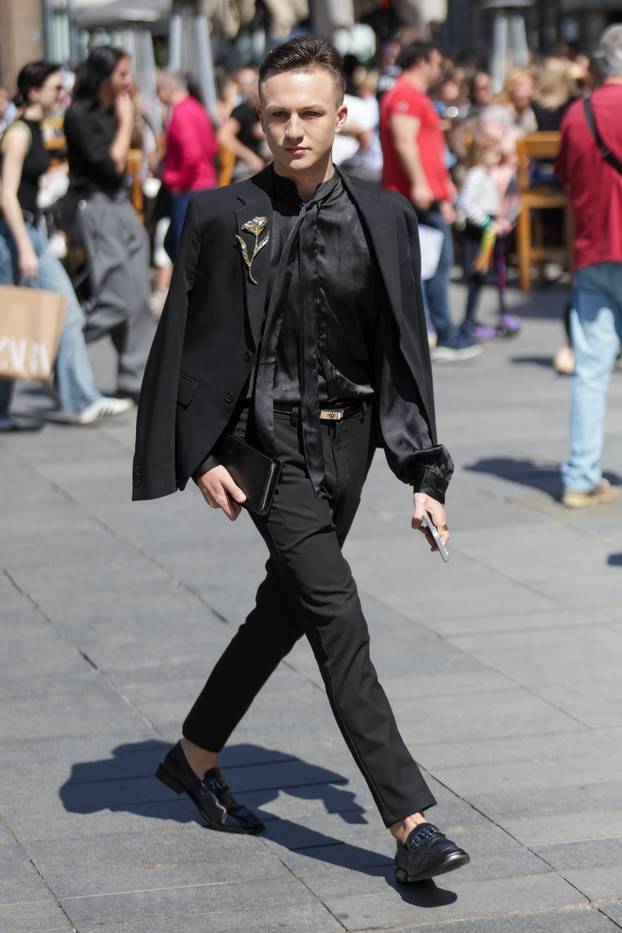 Zagreb: Franko Kovačević, poznat i kao Fashion Franko, prošetao centrom grada