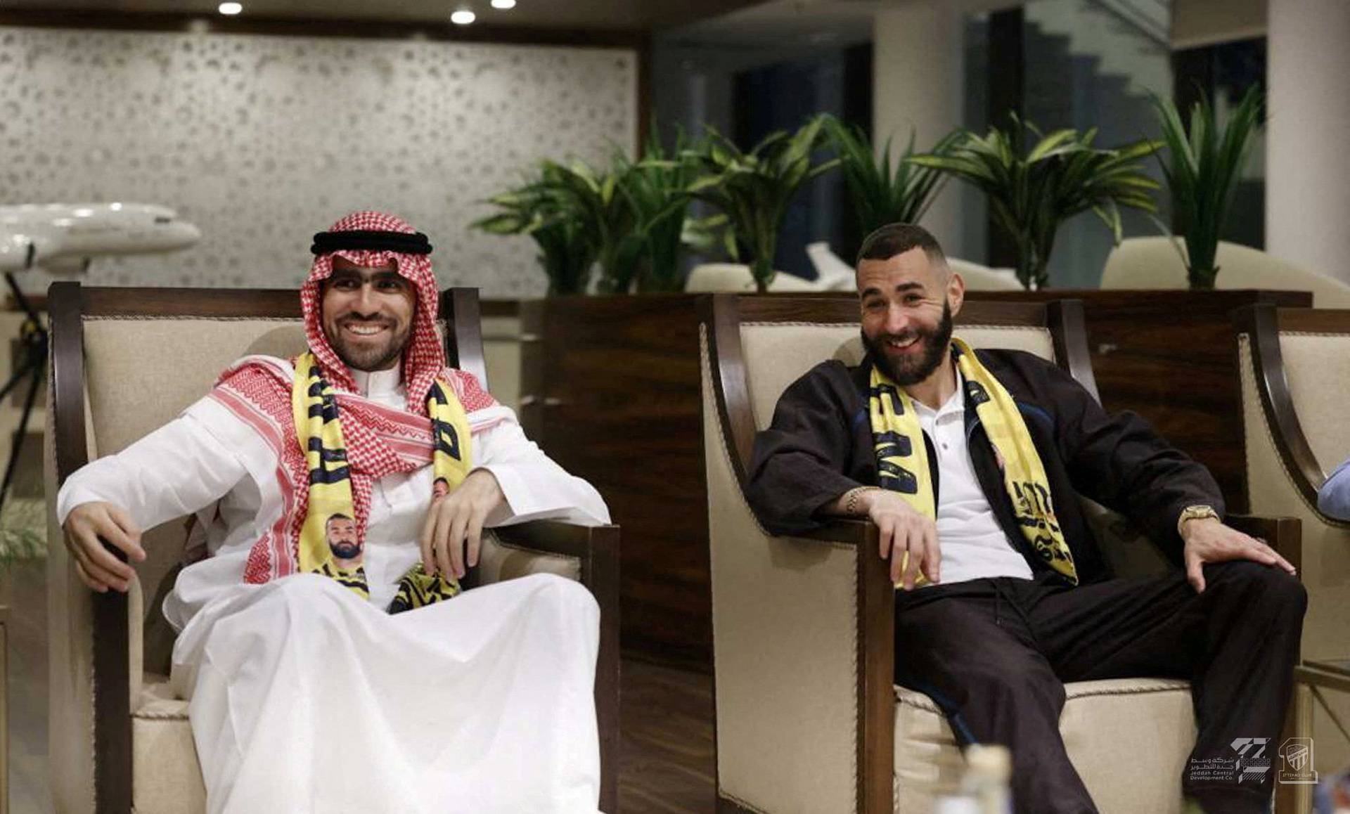 Al Ittihad's soccer player Benzema arrives in Jeddah