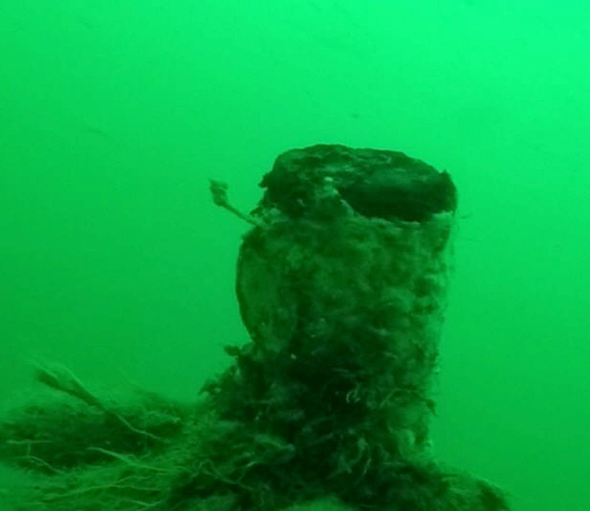 The well-preserved wreck of a World War One German submarine, possibly still containing the bodies of 23 crew members, found off the Belgian coast, is seen on this handout picture provided by KB Vlaanderen