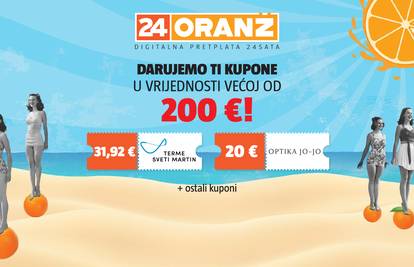 Zgrabi Oranž i preko 200 € kupona među kojima su Terme Sv. Martin i Optika Jo-Jo!