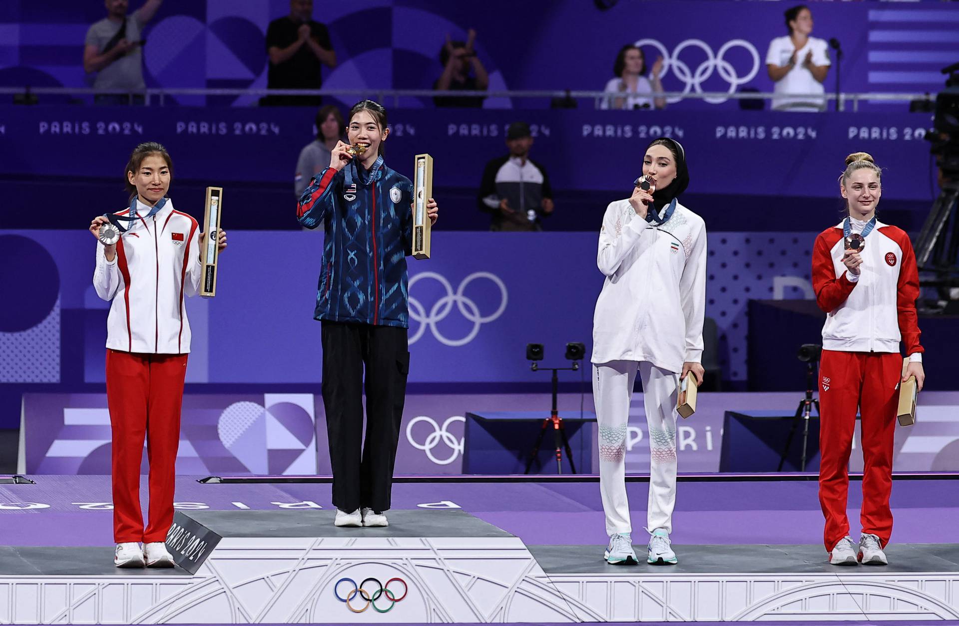 Taekwondo - Women -49kg Victory Ceremony