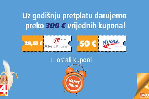 Happy hour na Oranžu: Zgrabi godišnju pretplatu za 12 € i kupone vrijedne preko 300 €!