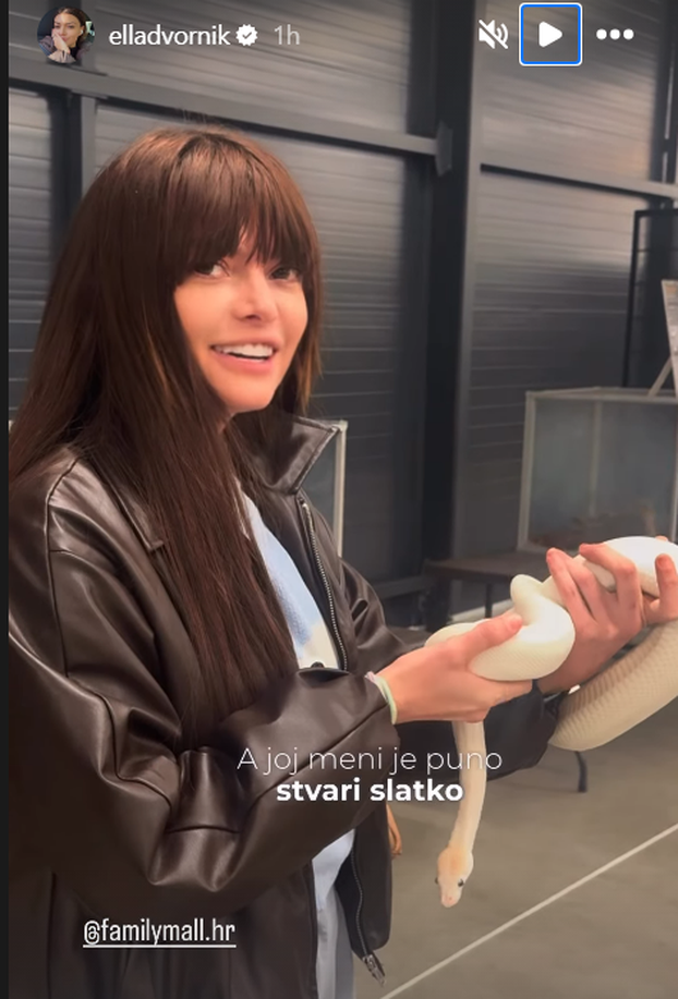 FOTO Ella Dvornik voli zmije, u rukama je držala jednog pitona