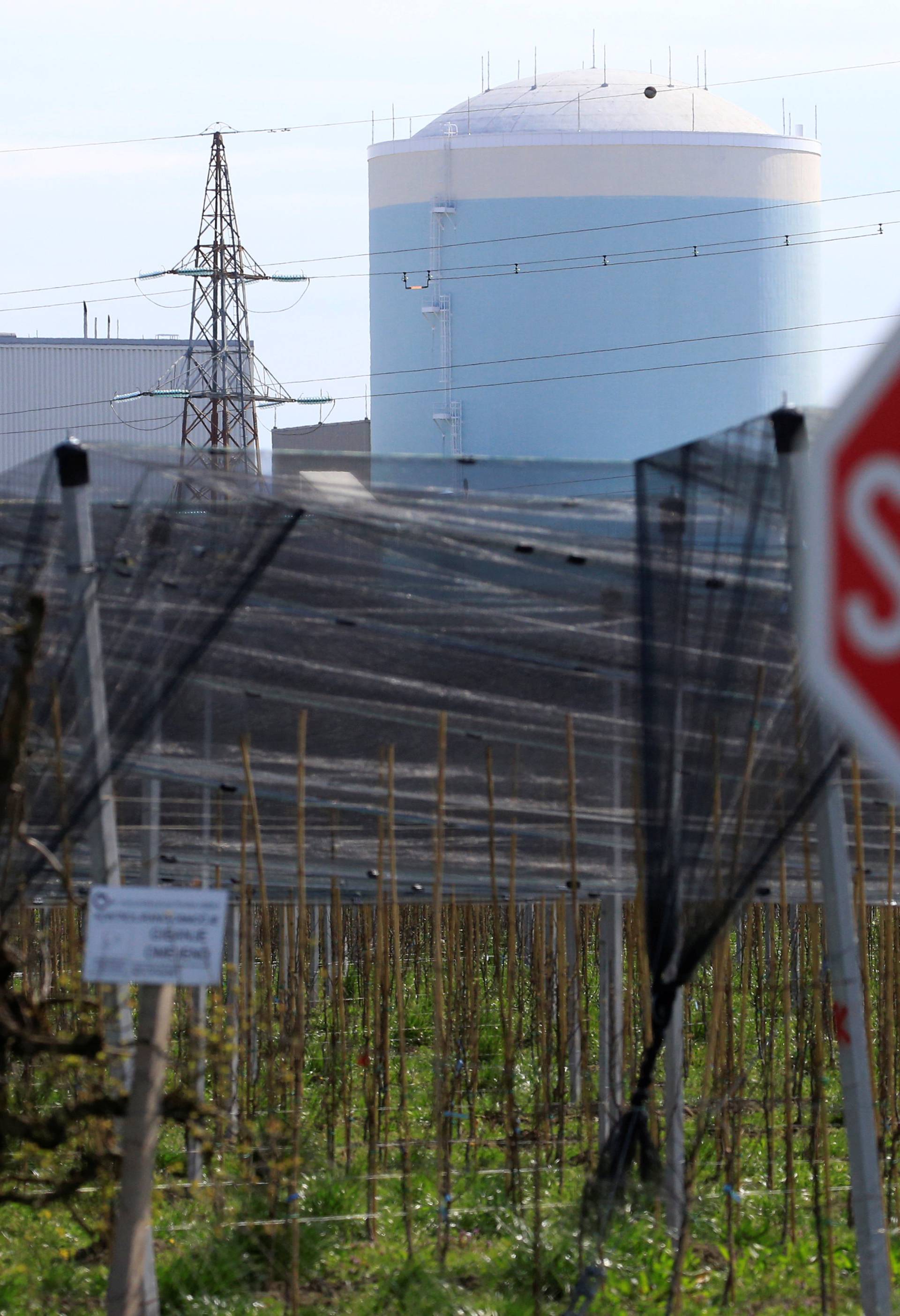 Nuclear power plant is seen in Krsko