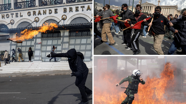VIDEO Krvavi sukobi u Grčkoj: Prosvjednici palili kante i bacali molotovljeve koktele na policiju