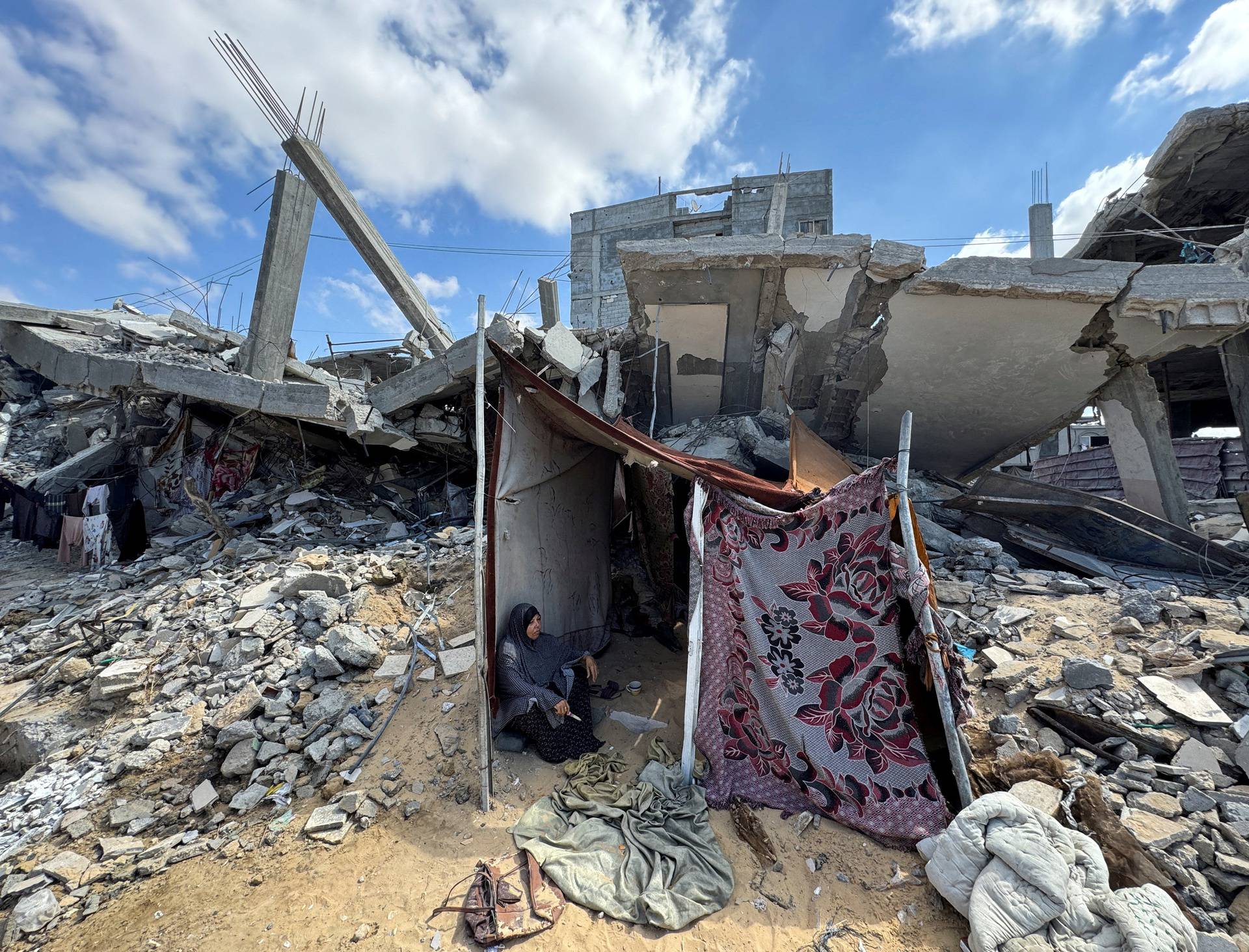 Scenes of destruction in Khan Younis in the southern Gaza Strip