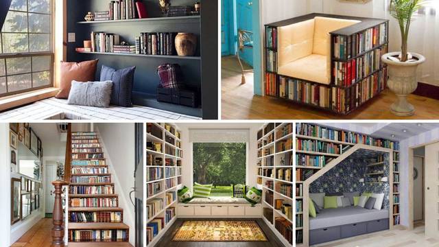 Top 20 ideja za kućne knjižnice - vrlo praktično i dekorativno