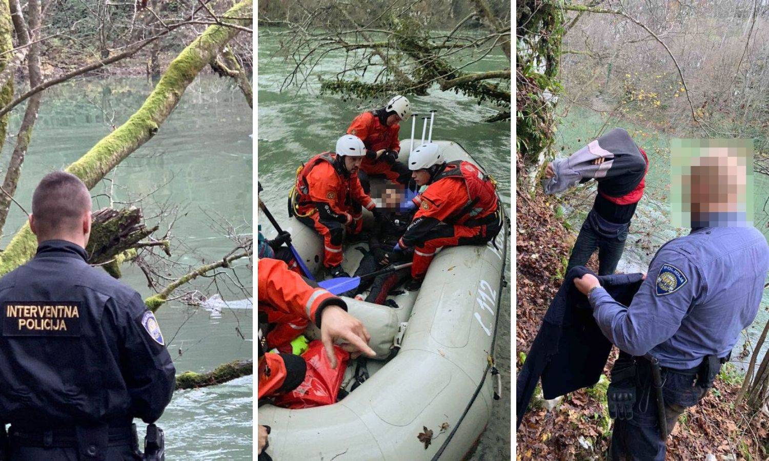 Spasili migranta iz Mrežnice, prelazio rijeku i zapeo na slapu