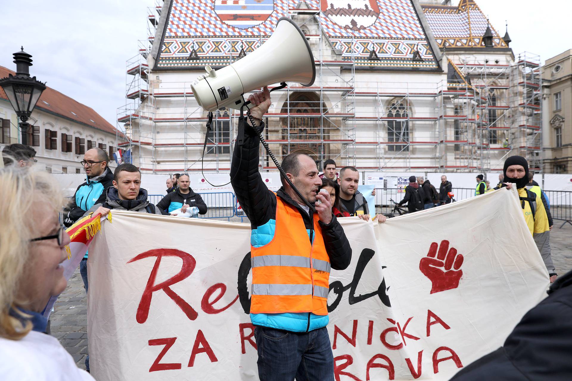 Zagreb: Prosvjed inicijative zajednice Wolt dostavljač