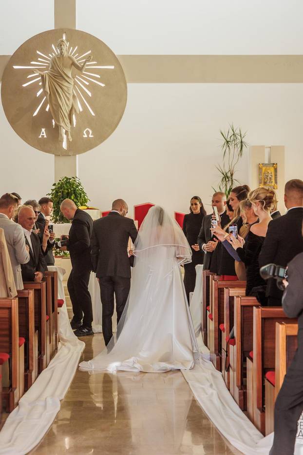 Split: Vjenčanje Hajdukovog nogometaša Anthonyja Kalika i Ivone Glavaš