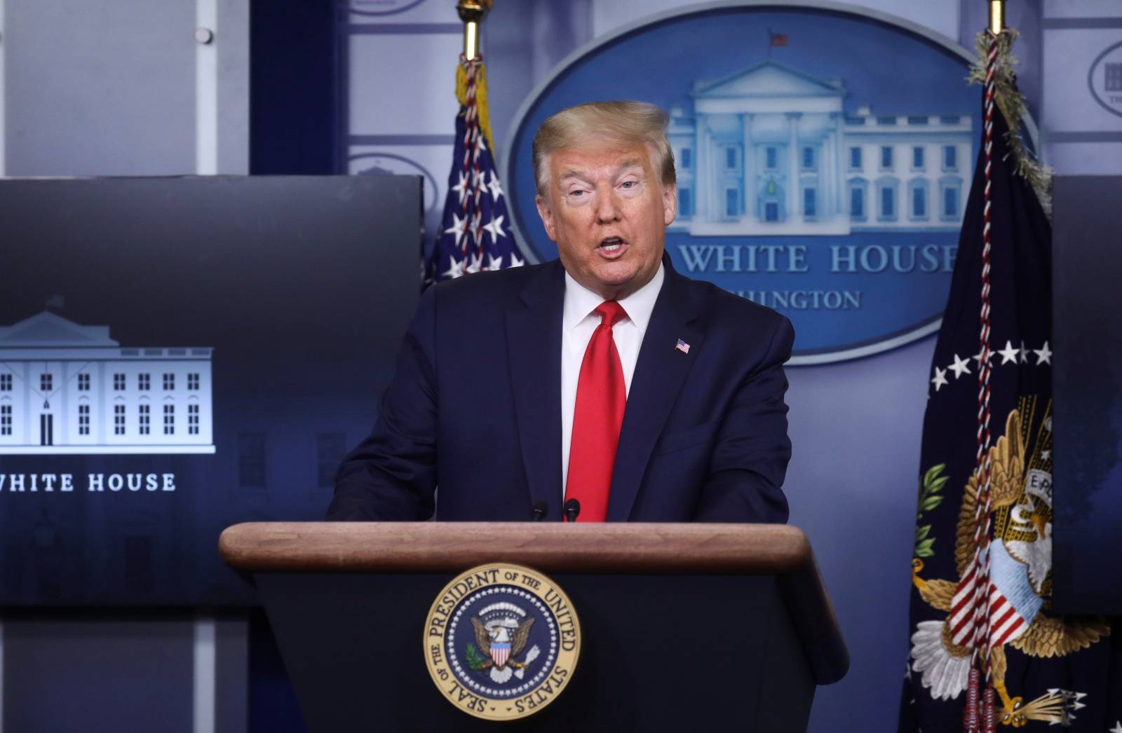 U.S. President Trump holds a news conference at the White House in Washington