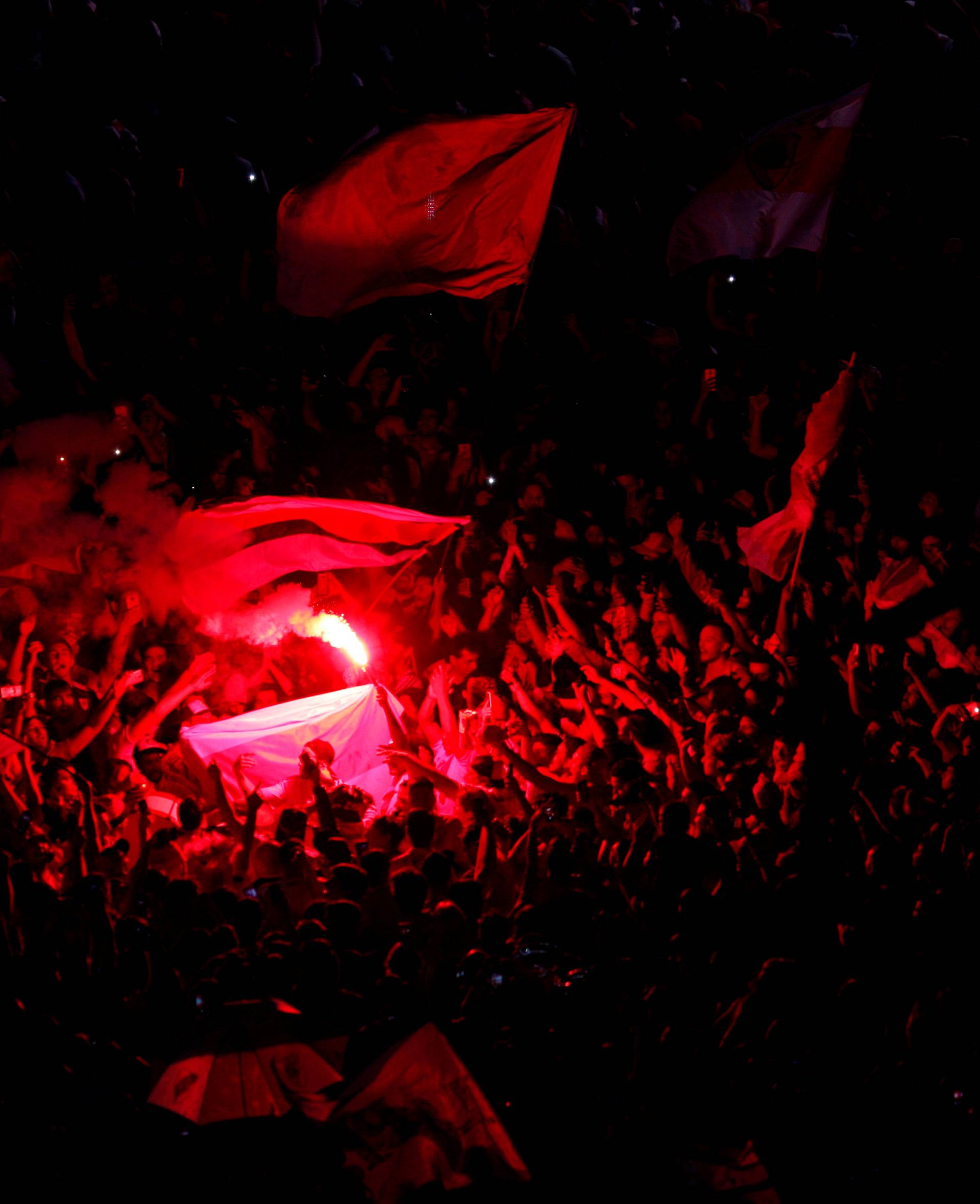 Copa Libertadores Final - River Plate fans celebrate the Copa Libertadores title