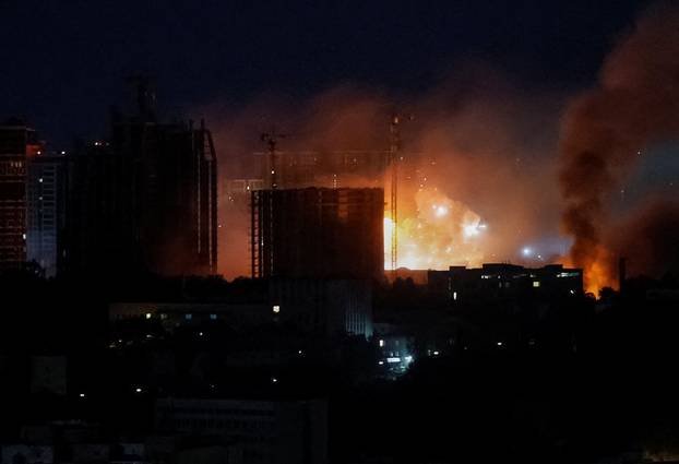 Russian missile strike in Kyiv
