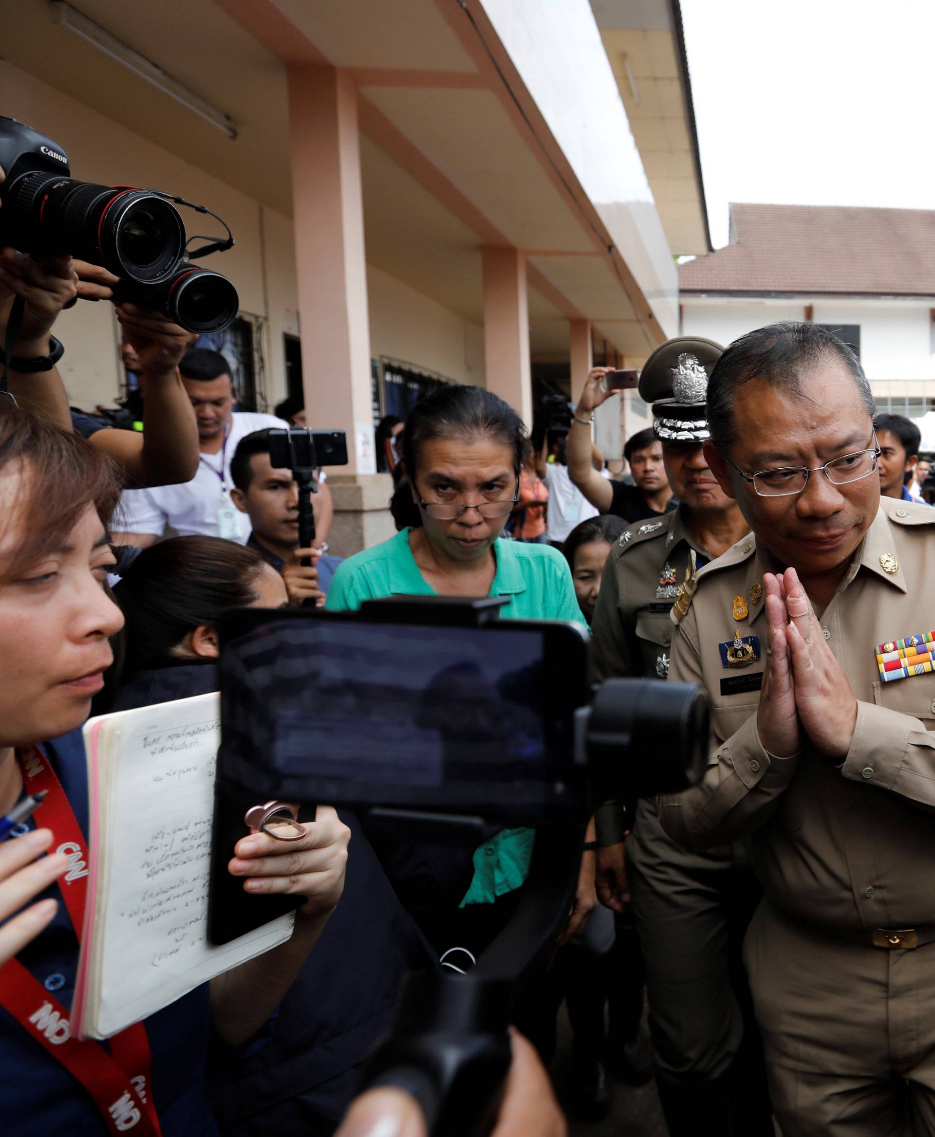 Narongsak Osottanakorn, head of the rescue mission, attends a news conference in the northern province of Chiang Rai