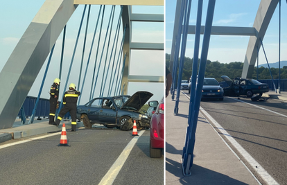 Dvoje ozlijeđenih u sudaru automobila na mostu Ždrelac