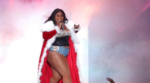 Lizzo performs during iHeartRadio Jingle Ball concert at The Forum in Inglewood