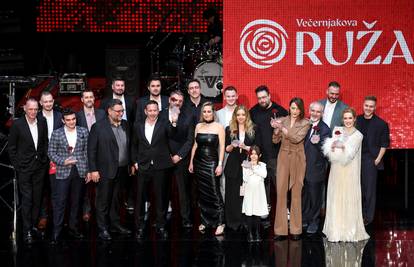 Dodijelili Večernjakove ruže: Baby Lasagna glazbenik godine, TV lice je Mojmira Pastorčić