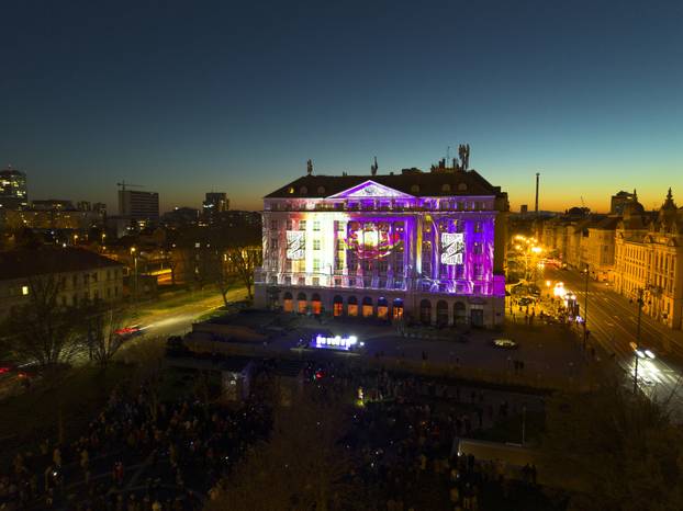 Pogled iz zraka na Festival svjetla 