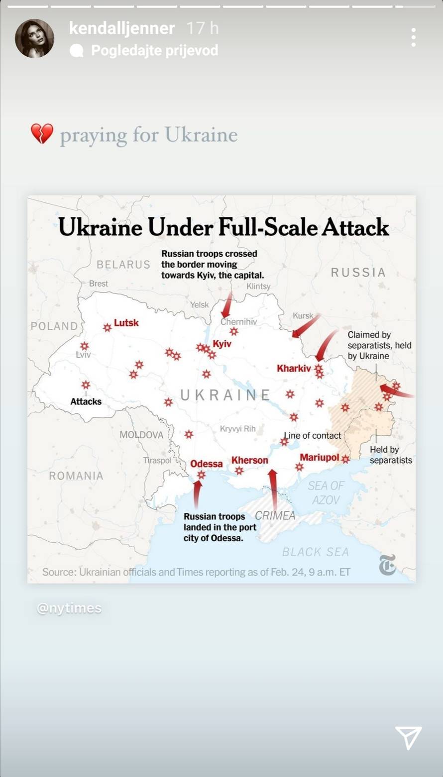 Arnold Schwarzenegger, Miley Cyrus i mnogi drugi slavni su uz Ukrajinu: 'Ovo je srceparajuće'