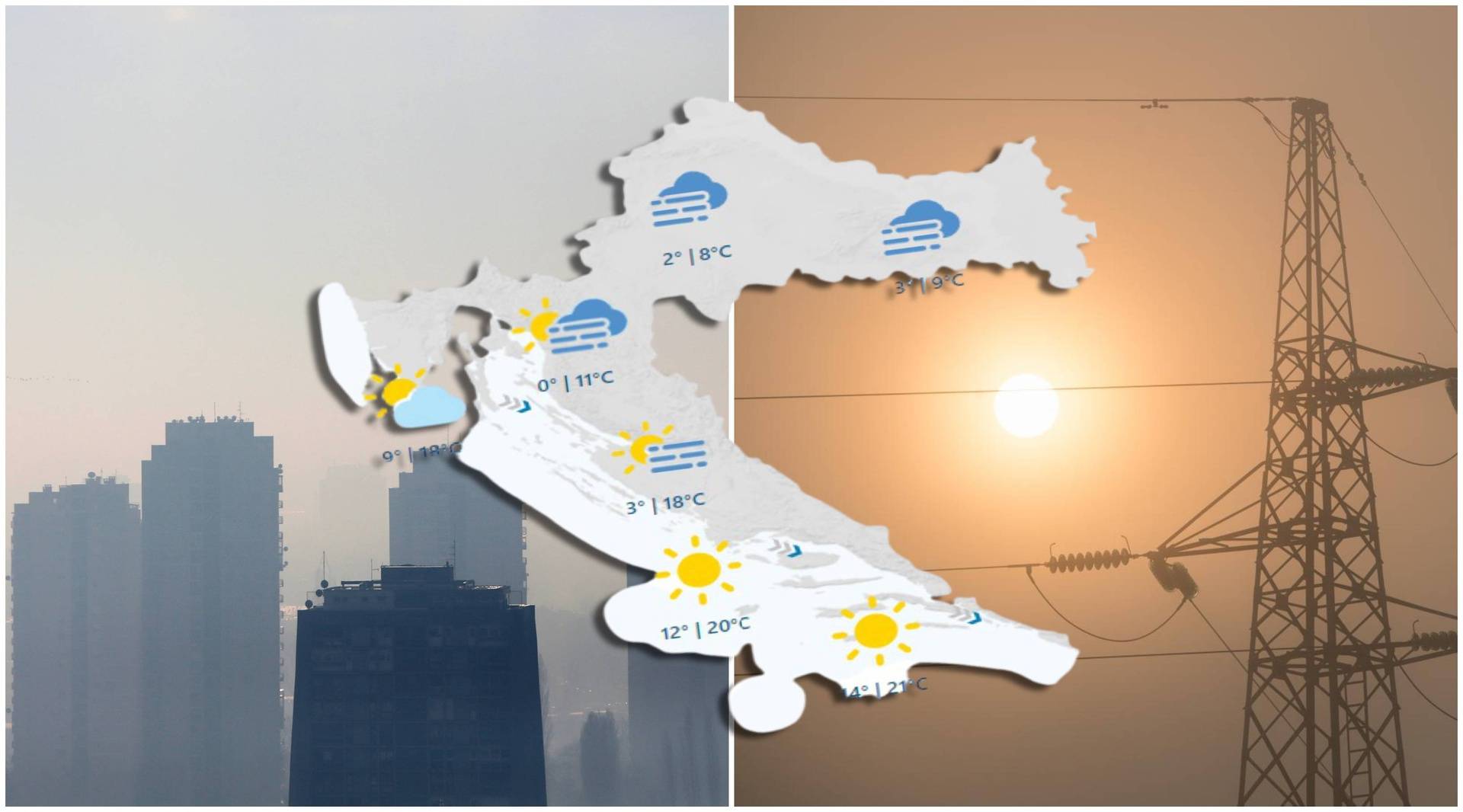 Studeno sunce pred nama tuče, a magla se  i dalje jutrima vuče