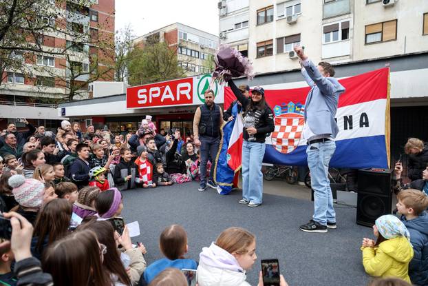Zagreb: Doček najbolje svjetske slalomašice Zrinke Ljutić u njezinom kvartu Sloboštini