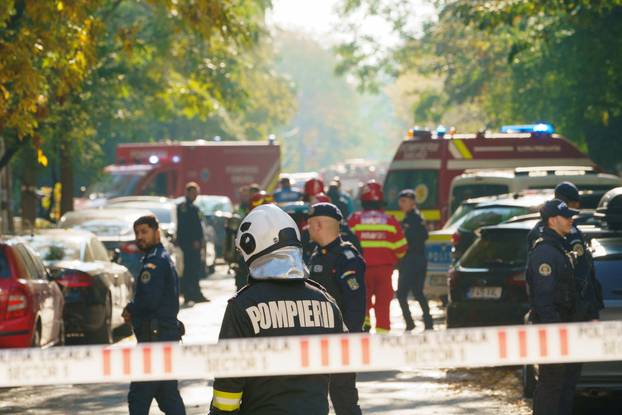 Explosion at an apartment block in Bucharest