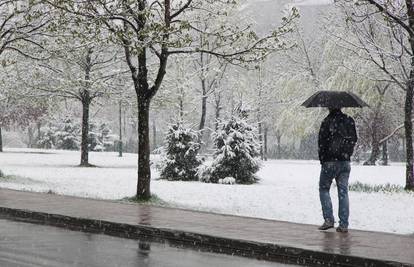 Snijeg prekrio ocvalo cvijeće u Sarajevu, zima još nije gotova