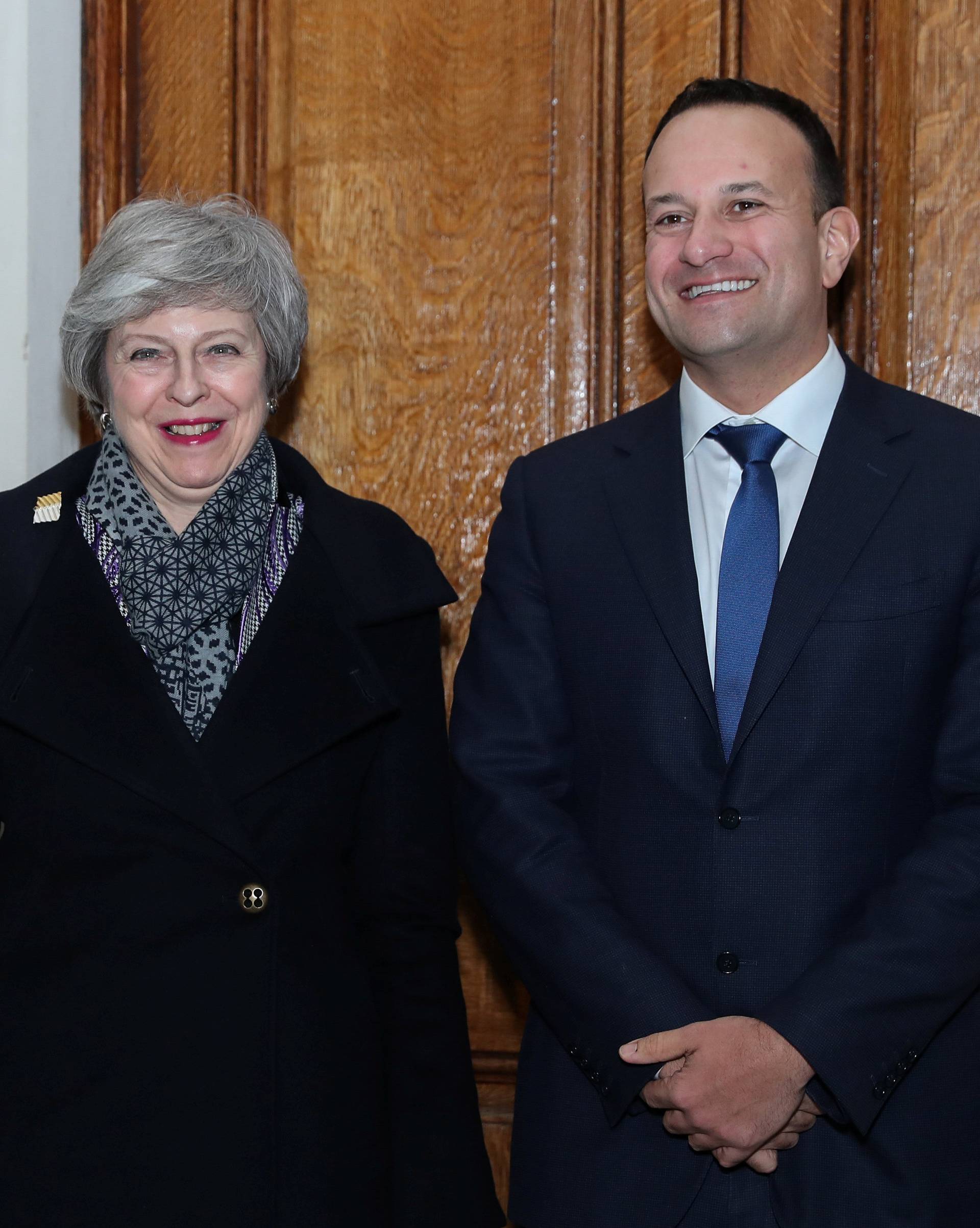 Britain's Prime Minister Theresa May meets Taoiseach Leo Varadkar in Dublin