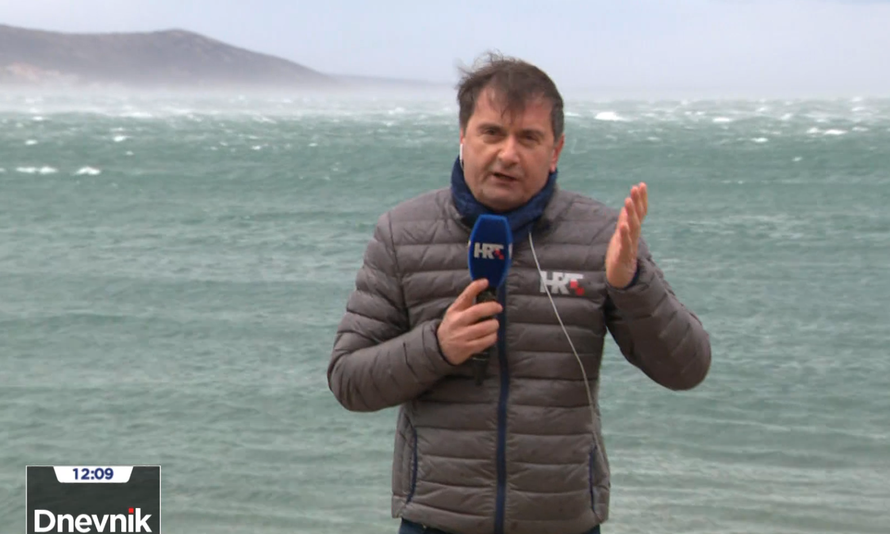 HRT-ov Edi Škovrlj javio se iz Maslenice o buri: 'Ako netko voli biti raščupan kao ja sada...'