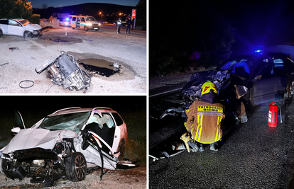 FOTO Prizori užasa: U nesreći kod Sinja poginule dvije sestre? Auto je u potpunosti smrskan...