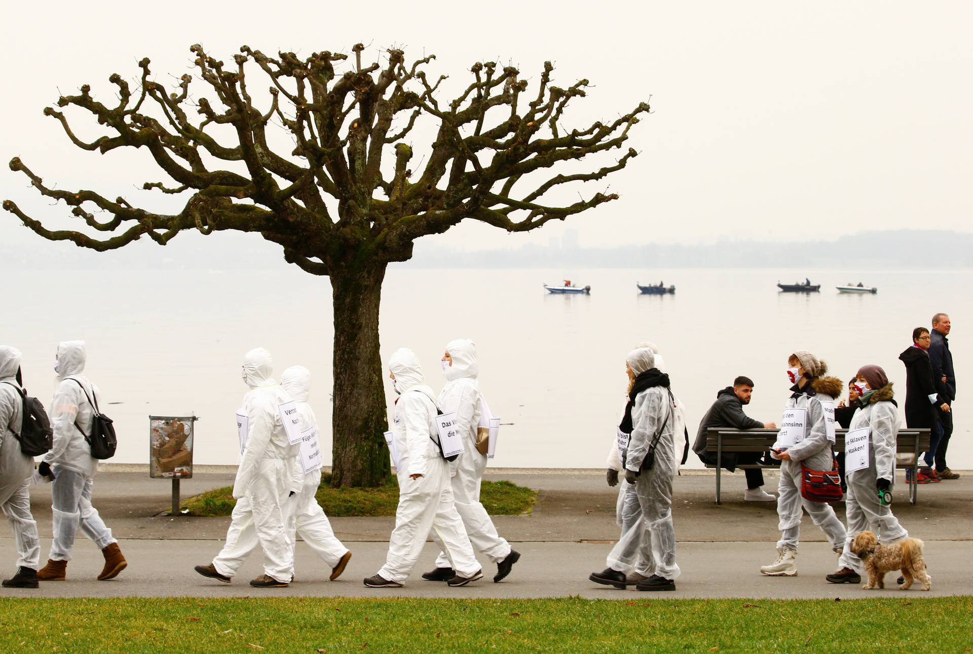 Protest amid COVID-19 pandemic in Zug