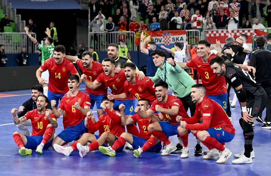 Susret Hrvatske i Španjolske u polufinalu Europskog prvenstva u futsalu