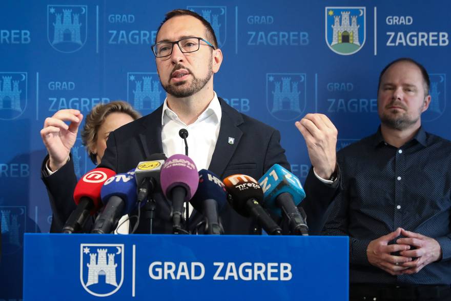 Zagreb: Redovna konferencija za medije gradonačelnika Grada Zagreba Tomislava Tomaševića