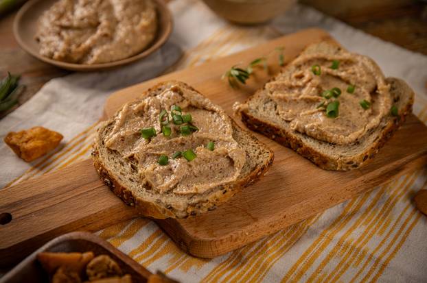 Delicious homemade greaves spread