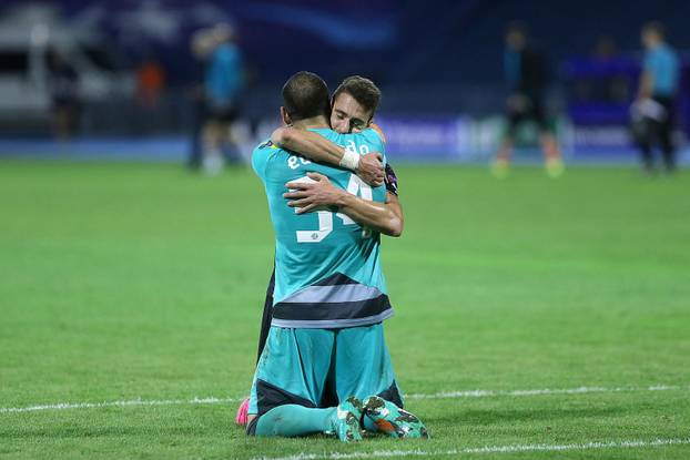 Zagreb: Slavlje Dinama nakon pobjede Arsenala u 1. kolu Lige prvaka