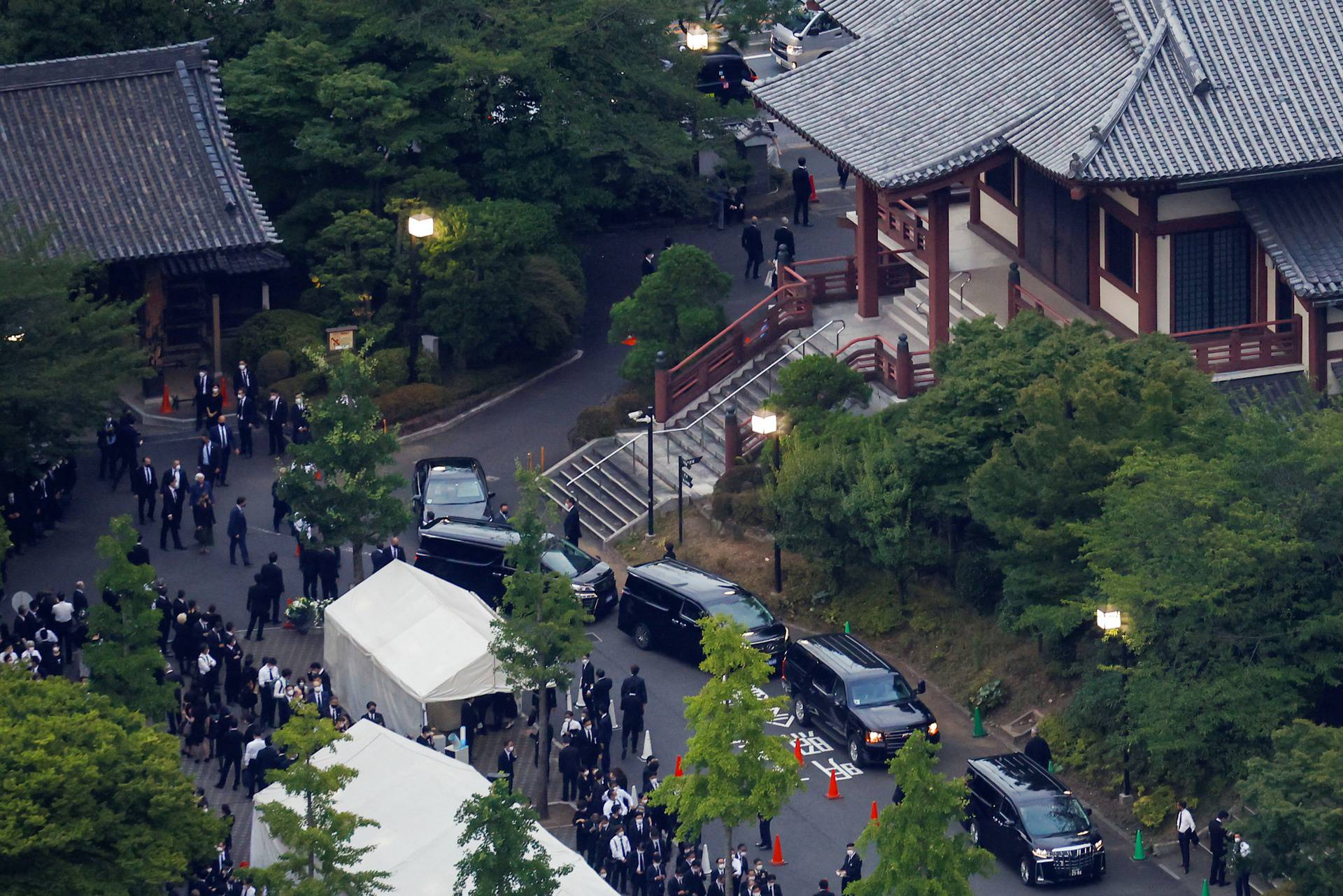 Vigil and funeral of late former Japanese Prime Minister Shinzo Abe inside Zojoji Temple, in Tokyo