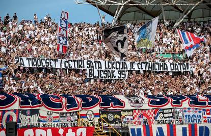 Srpski mediji pišu: 'Transparent Torcide na Poljudu je sramotan'