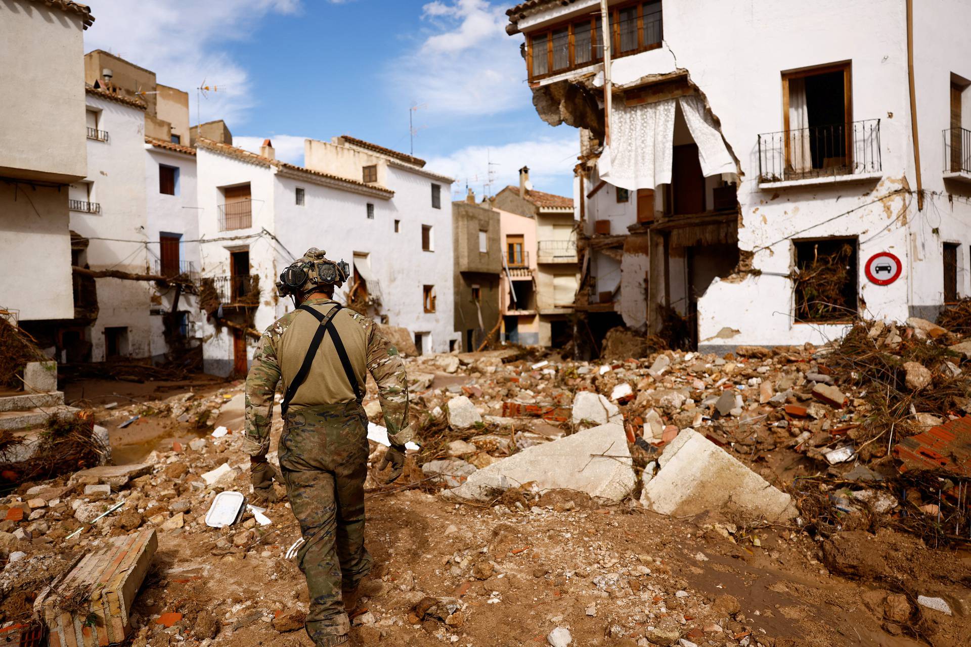 Aftermath of floods in Letur