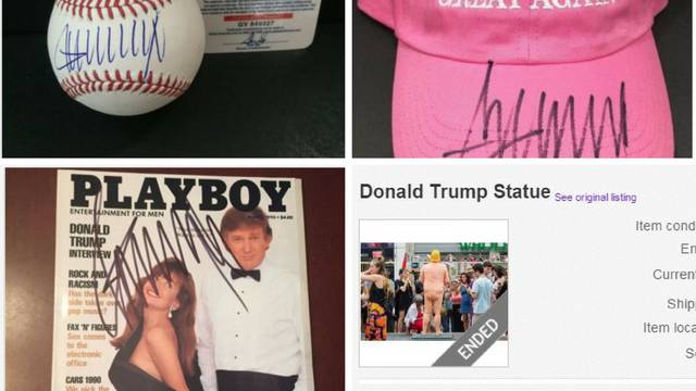 Trumpove kape, loptice i statue prodaju se za više tisuća dolara