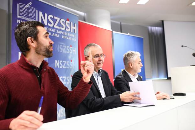 Zagreb: Sindikati na zajedničkoj konferenciji za medije najvili štrajk