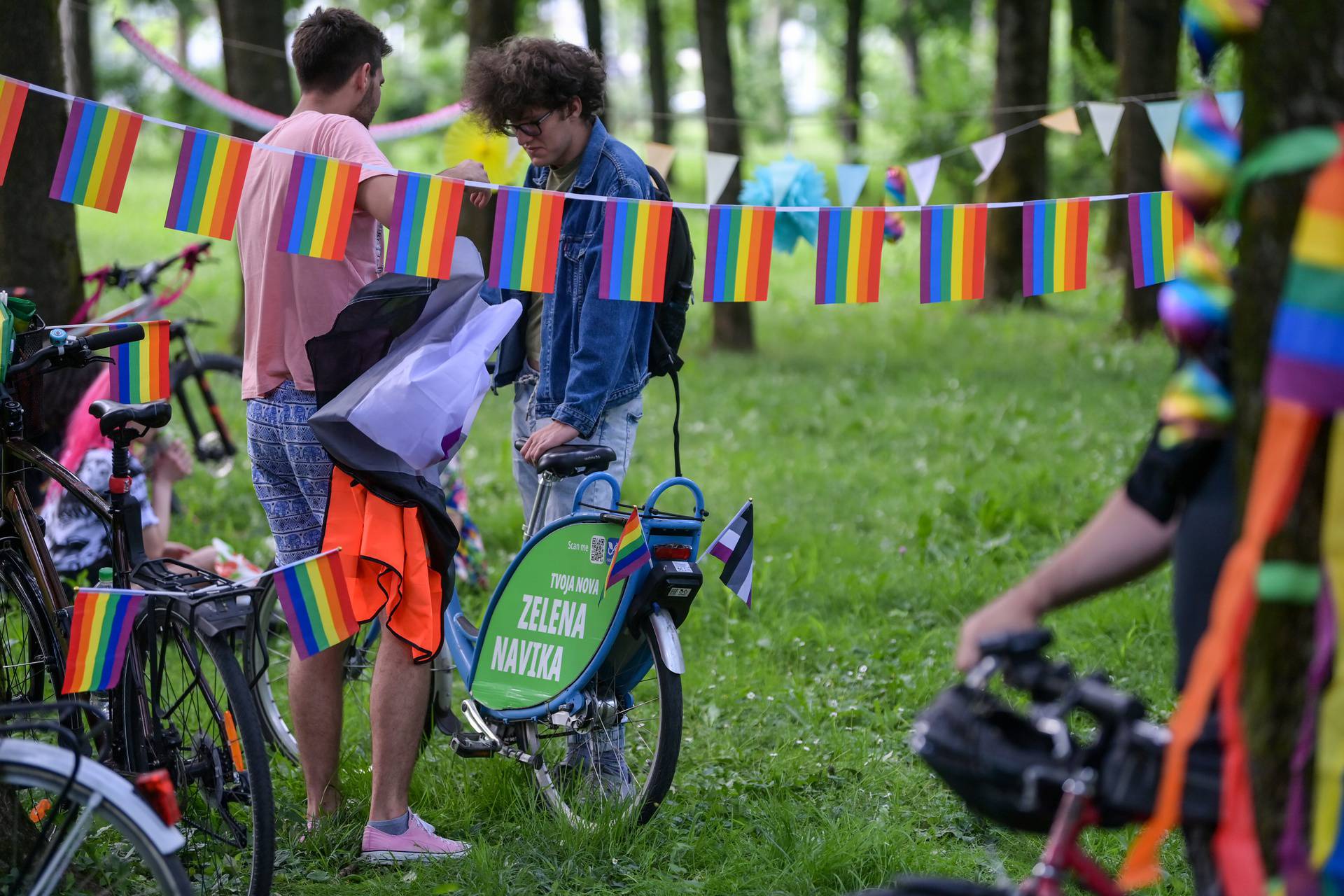 Zagreb: Pride ride, prosvjedna vožnja biciklima koju organizira Ponosni Zagreb