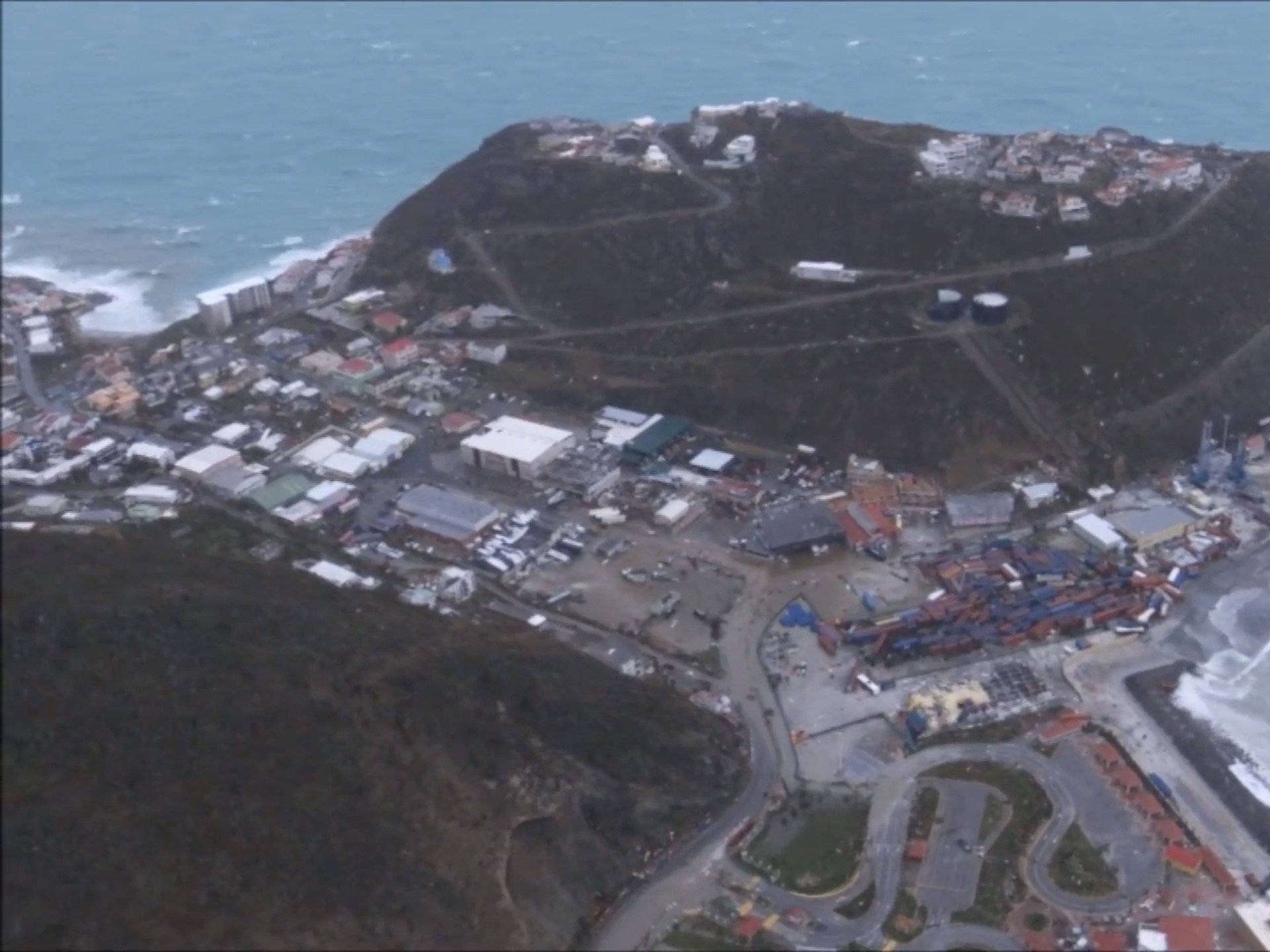 The aftermath of Hurricane Irma on Sint Maarten Dutch part of Saint Martin island in the Carribean