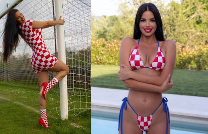 Knoll je spremna za tekmu, u kockastom bikiniju pokazala bujne grudi: 'Vatreni, zapalite!'